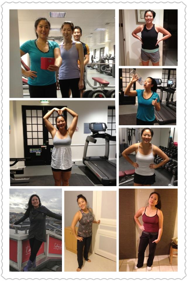 Week 4...CHECK!!! Location: Brother's gym in London, England, rooftop of Paris, France, my mom's apartment in St. Malo, France. To keep myself accountable, I'm going to take a picture of each workout (even on the 1 rest day), while representing pieces of my favourite-fit-and-functional lululemon collection! Travel/holiday eats and calorie intake have probably set me back at least a couple weeks worth of exercising...but better than nothing I suppose!