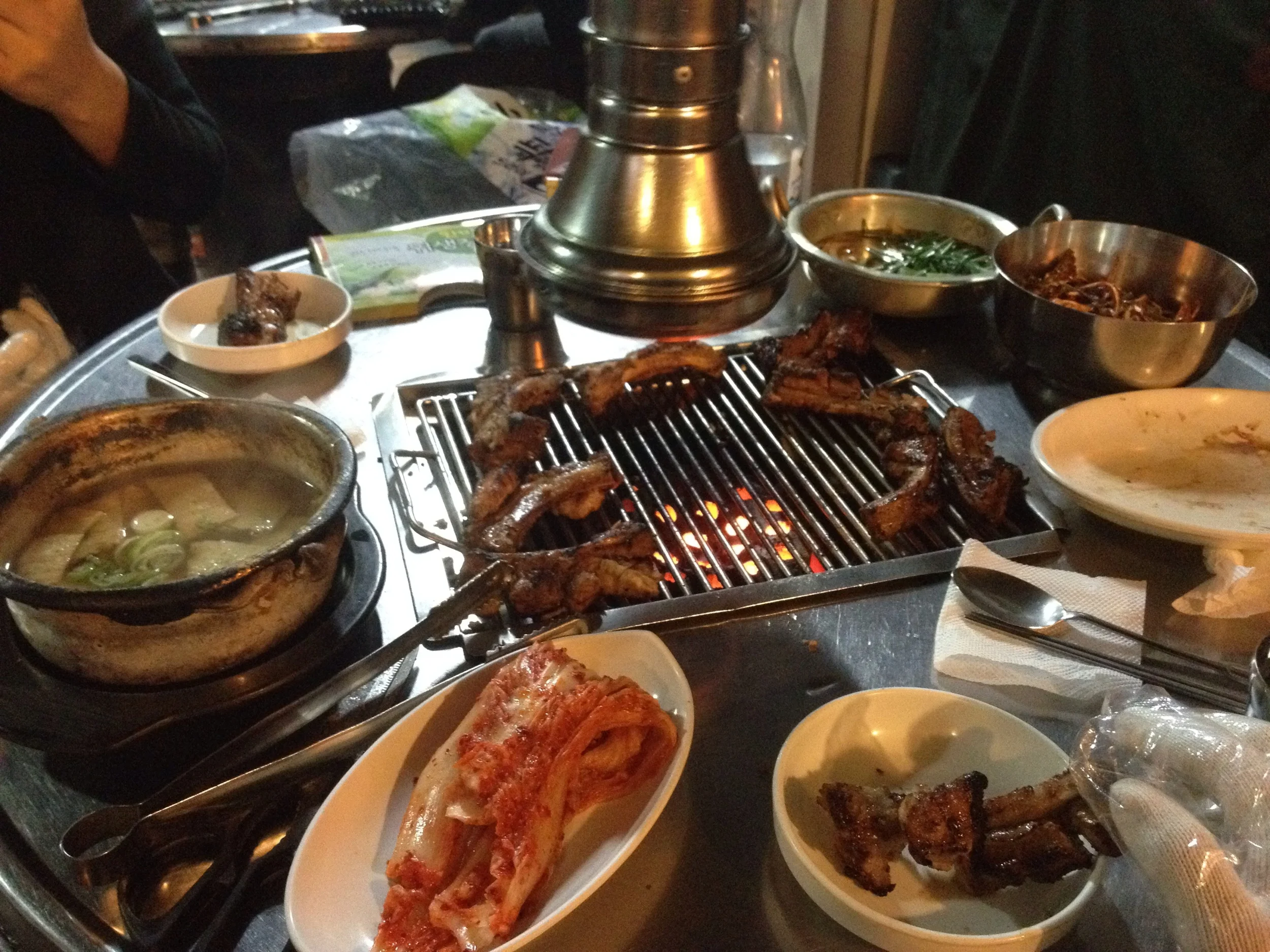 We weren't that hungry so we only ordered the two person minimum order of the pork ribs. But this is the spread our table got anyways!