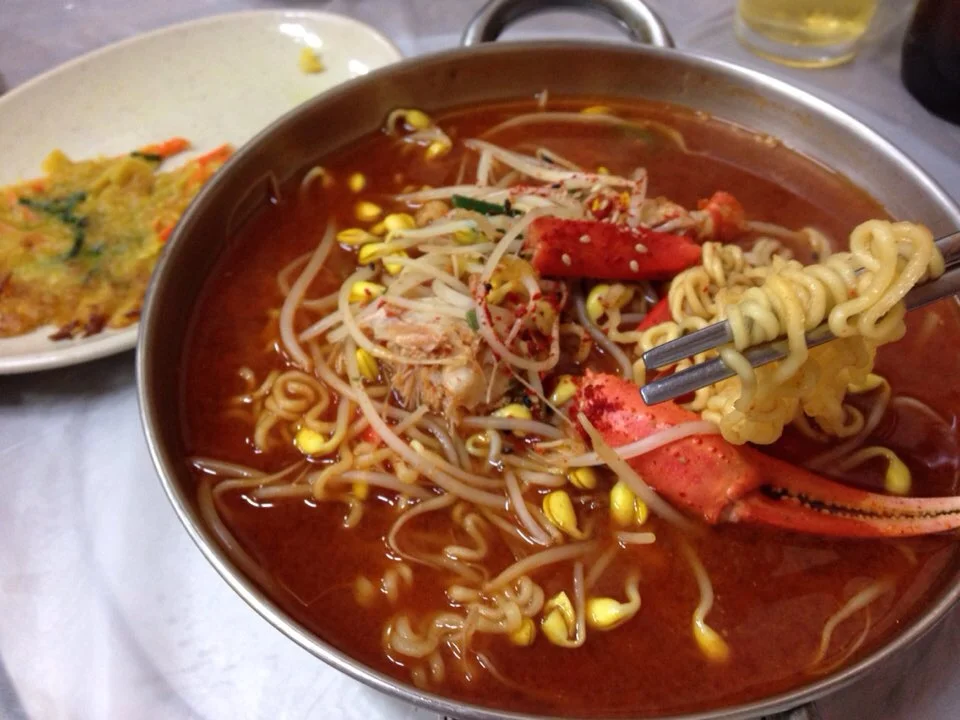 Crab Ramen that was also part of the set meal. 