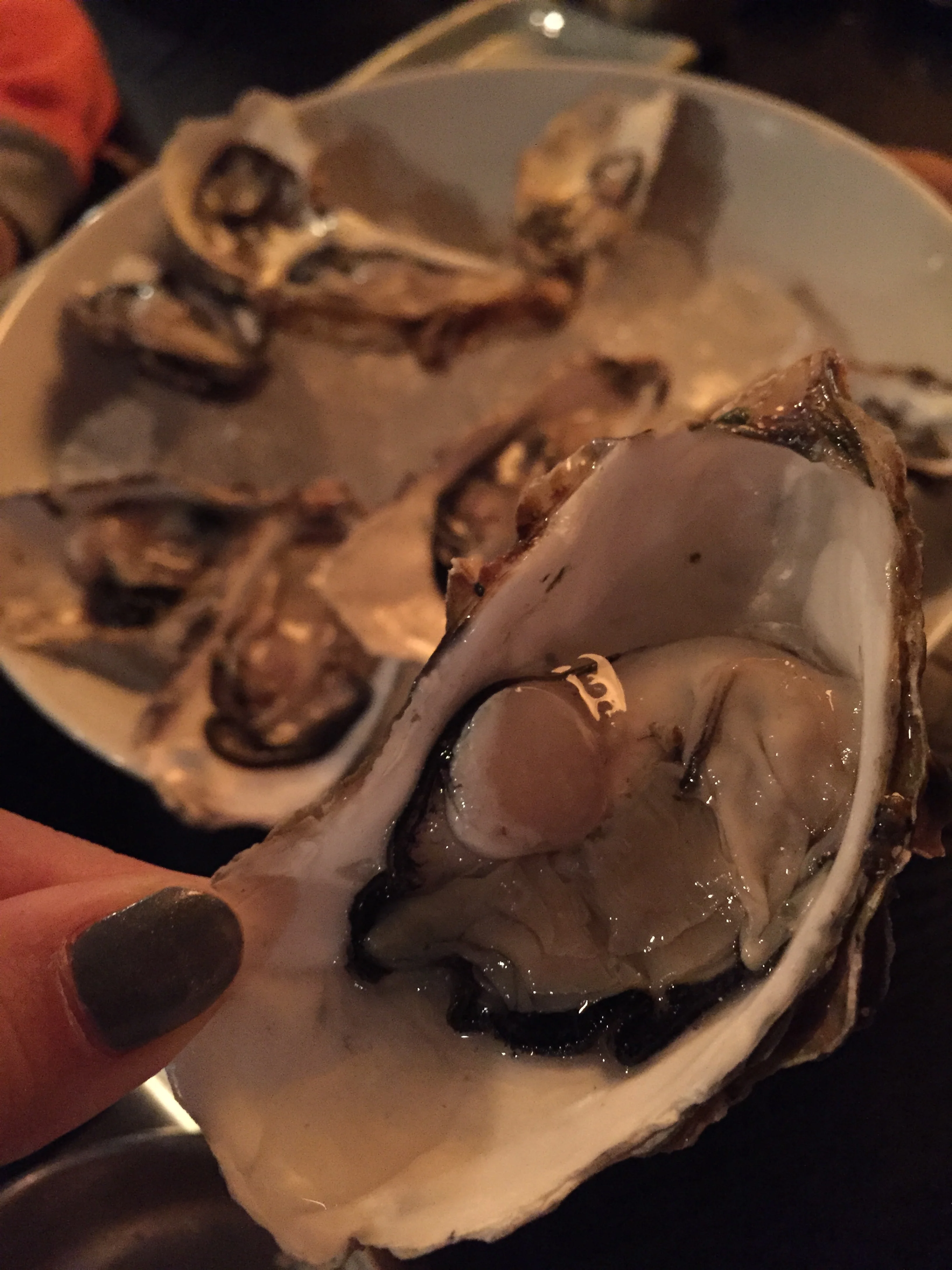 생굴 (Seng Gool) - Raw Oysters. These were fresh and good quality, medium sized but not as meaty as I like it. I also love my oysters with the western style red wine shallot vinaigrette, lemon juice and tabasco sauce. Here in Korea, you dip the oysters in a Korean red chilli vinegar sauce (초장), which is still good, but not quite the same for me when I think of eating oysters. But still, these were good and I would order them again.
