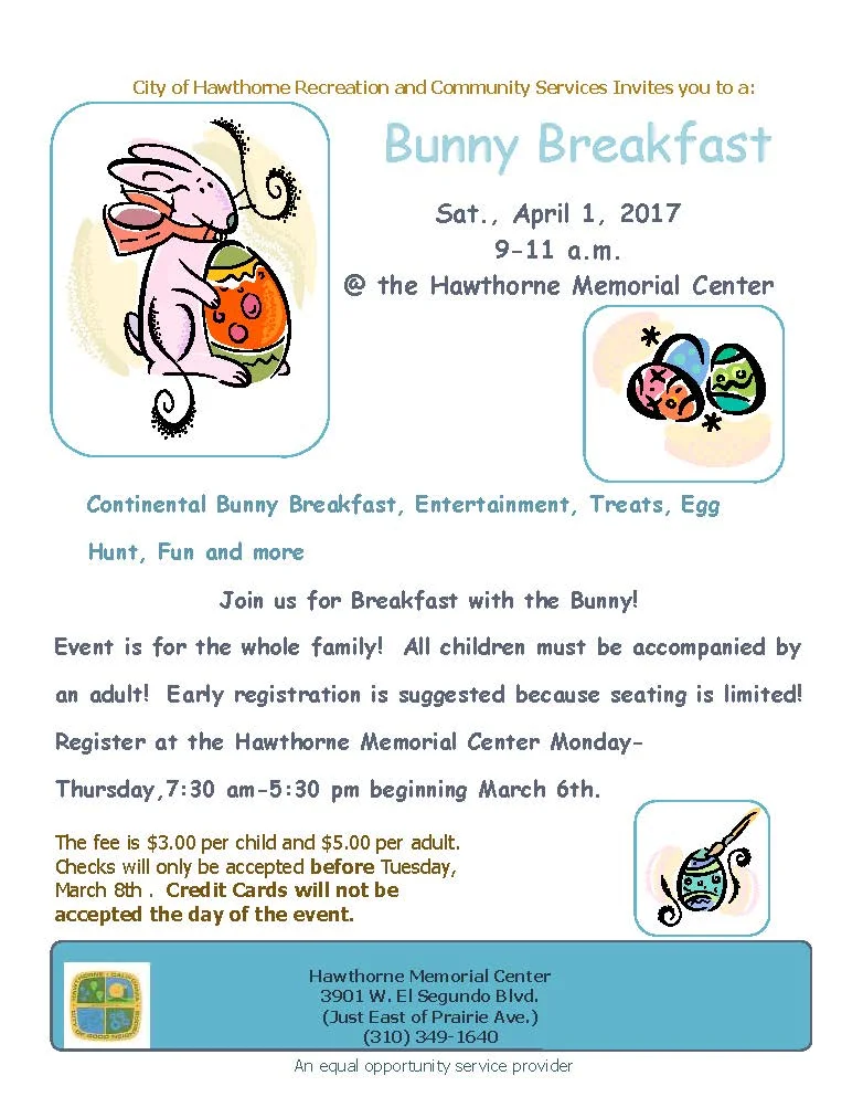 Bunny Breakfast Flyer