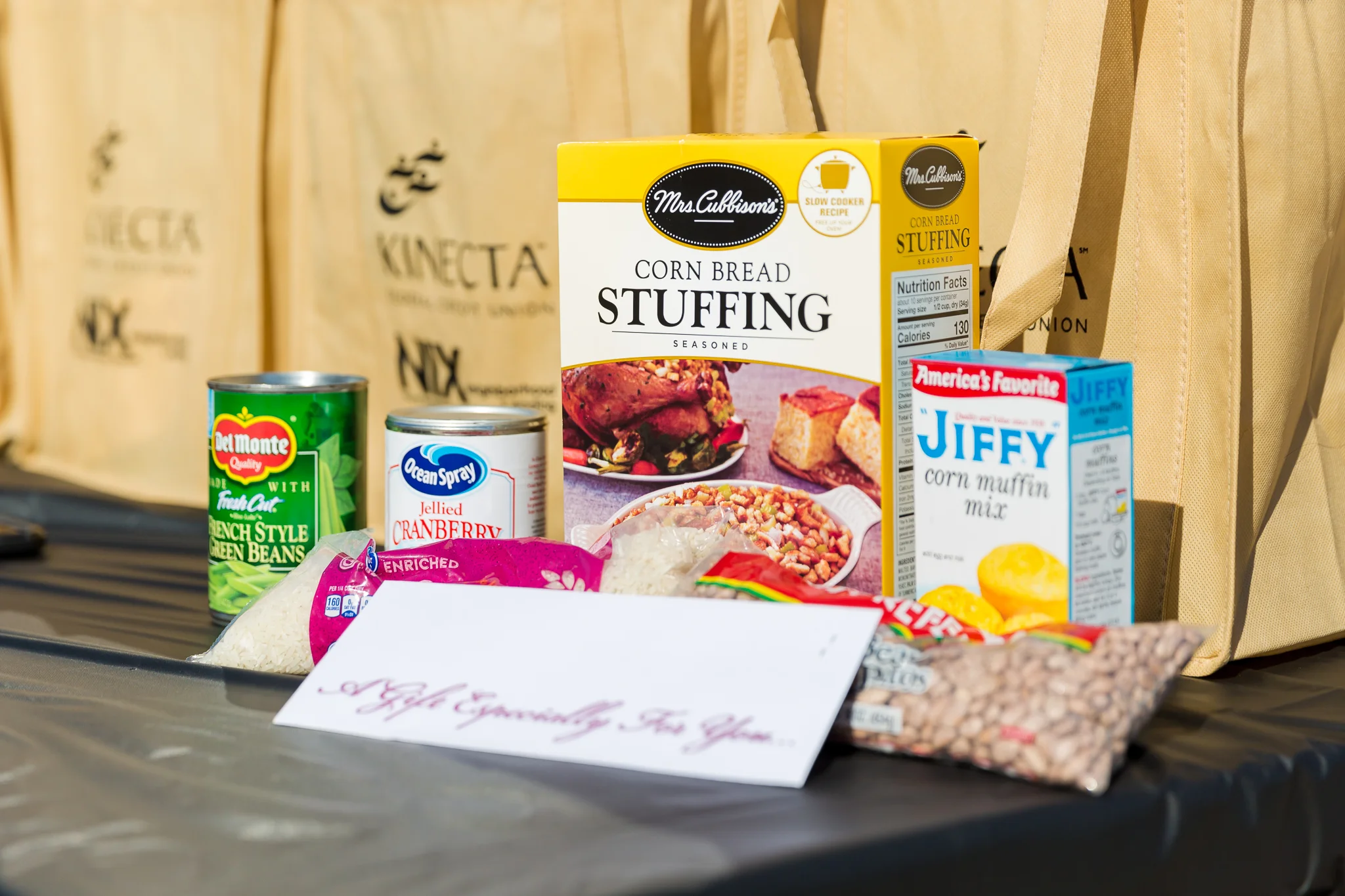 canned goods included with distribution