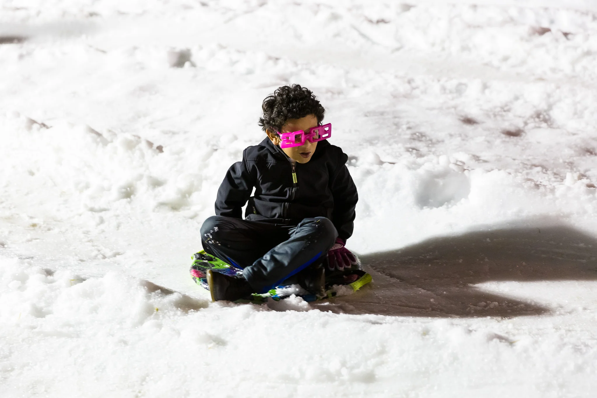 Snow pan slide
