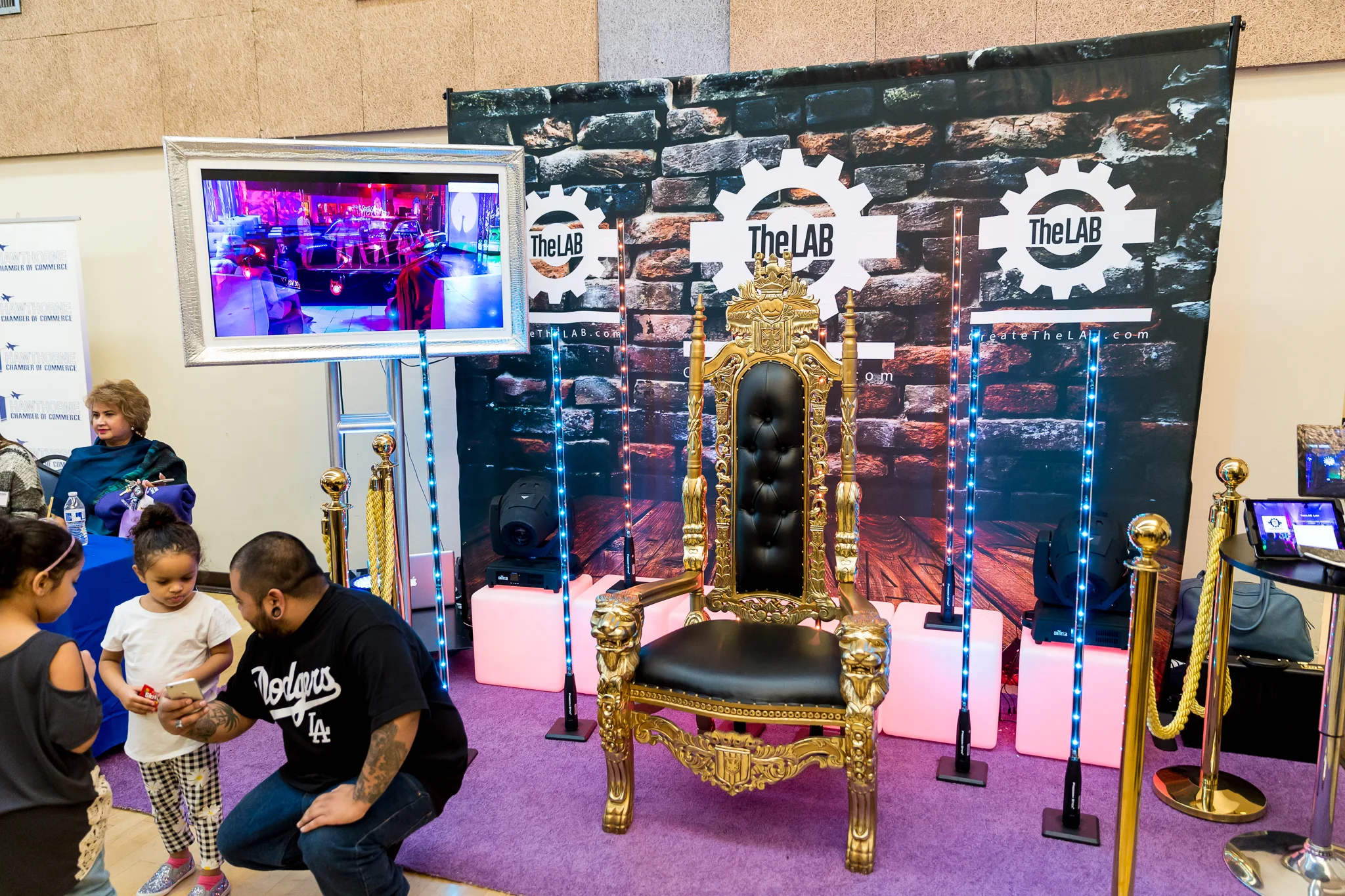 the LAB booth