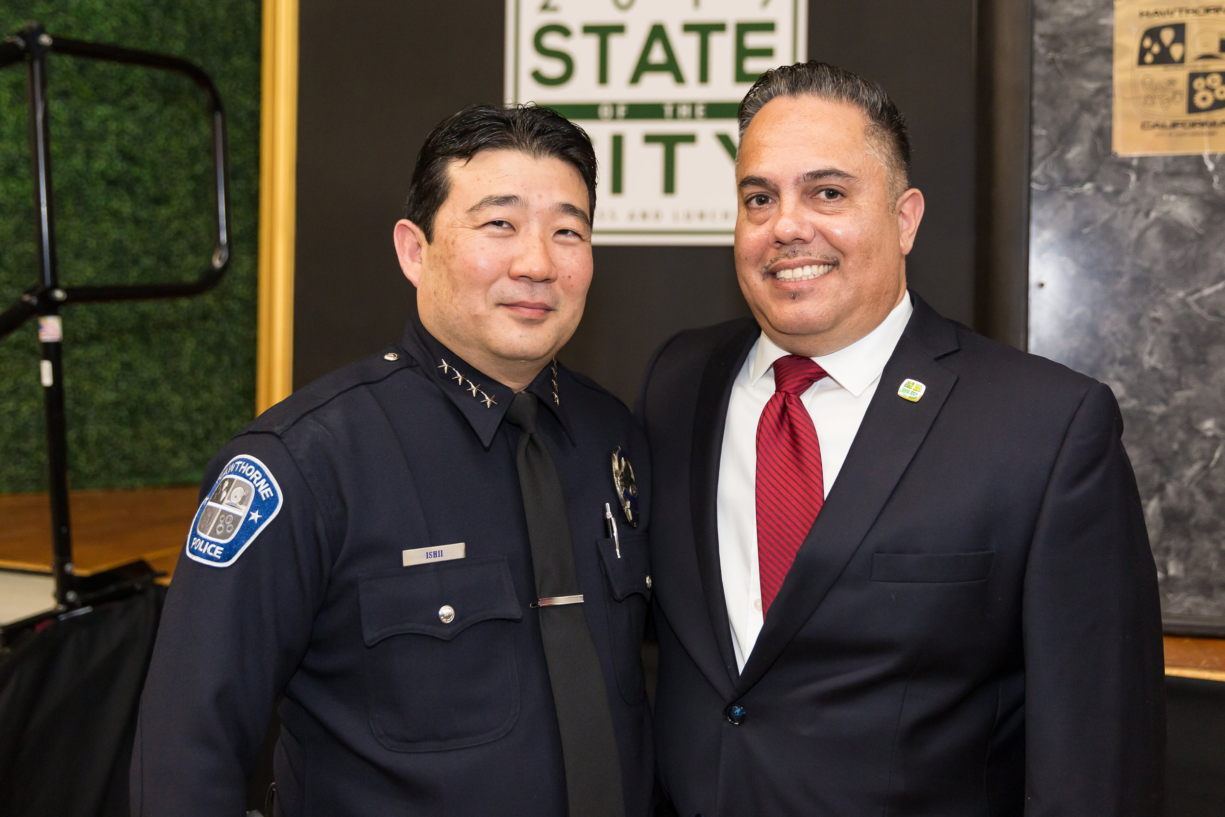 Mayor Vargas with Police Chief Ishii