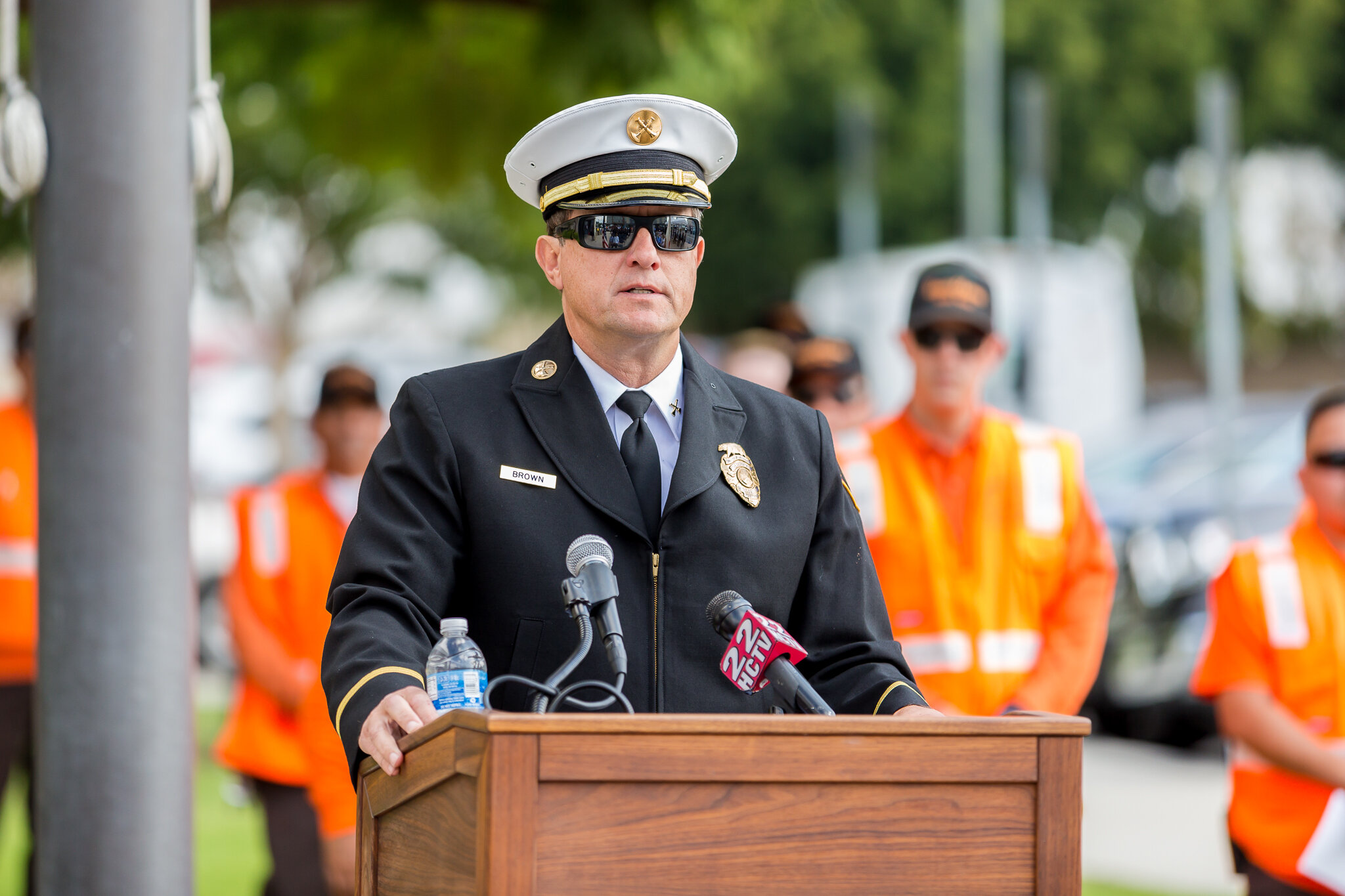 Fire Department guest speaker Brown