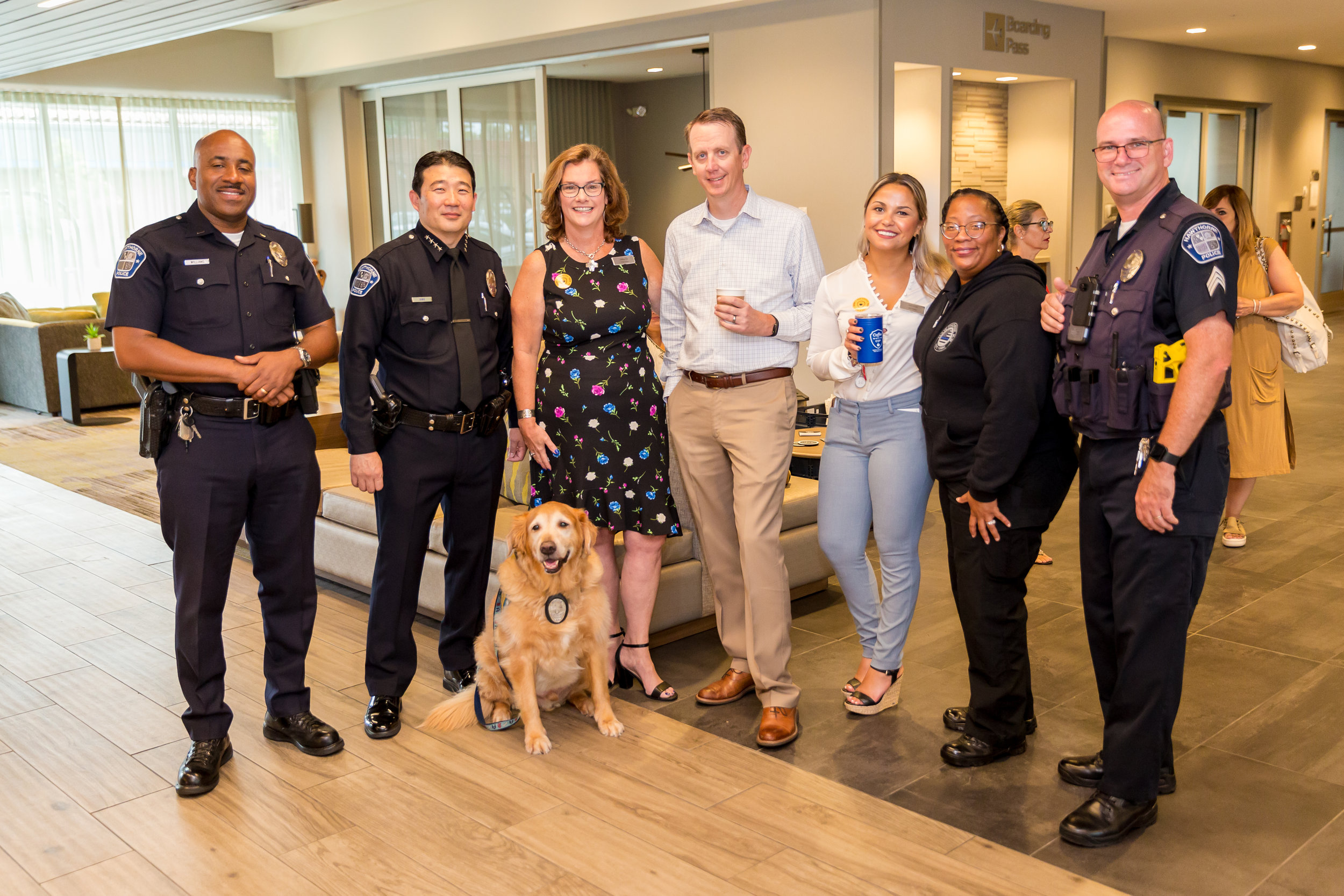 Police Chief Mike Ishii and Police Admin staff