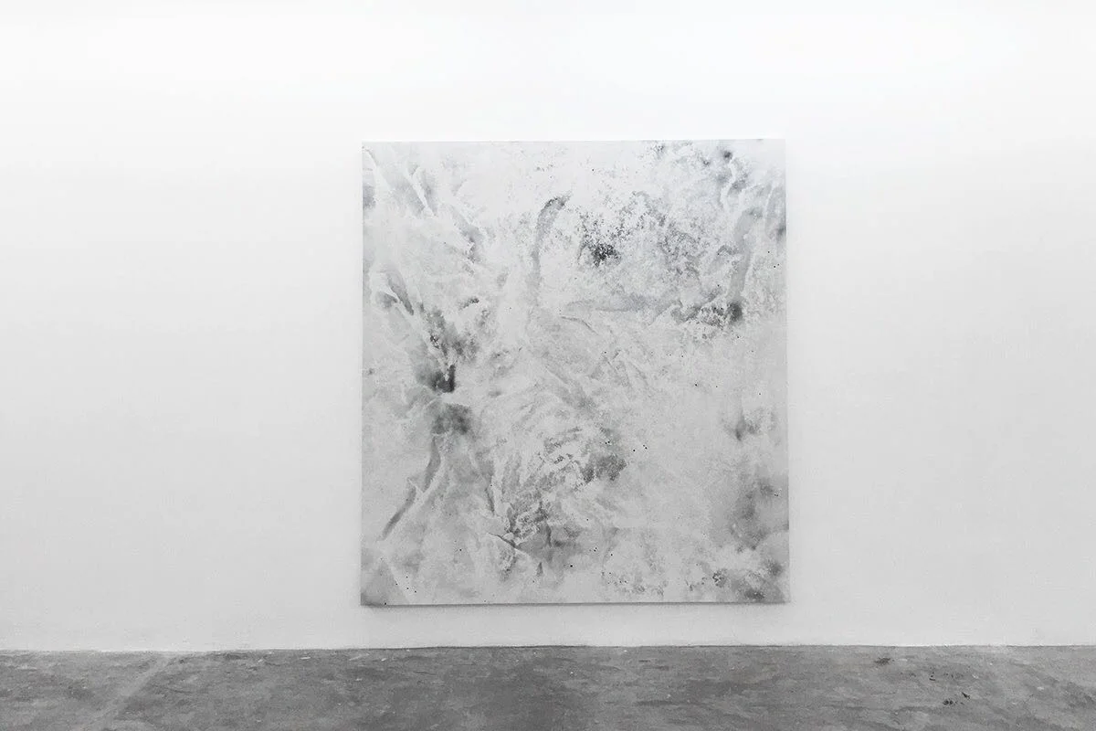   Dirt Painting #1   2015  Dirt and Enamel Paint on Cotton Canvas  86 x 80 inches       