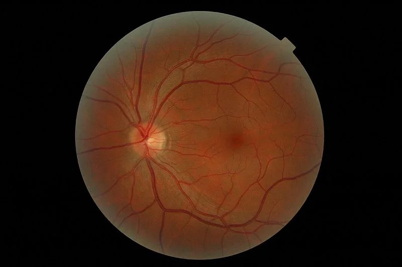 Retina of left eye. Image courtesy of Richard Masoner .