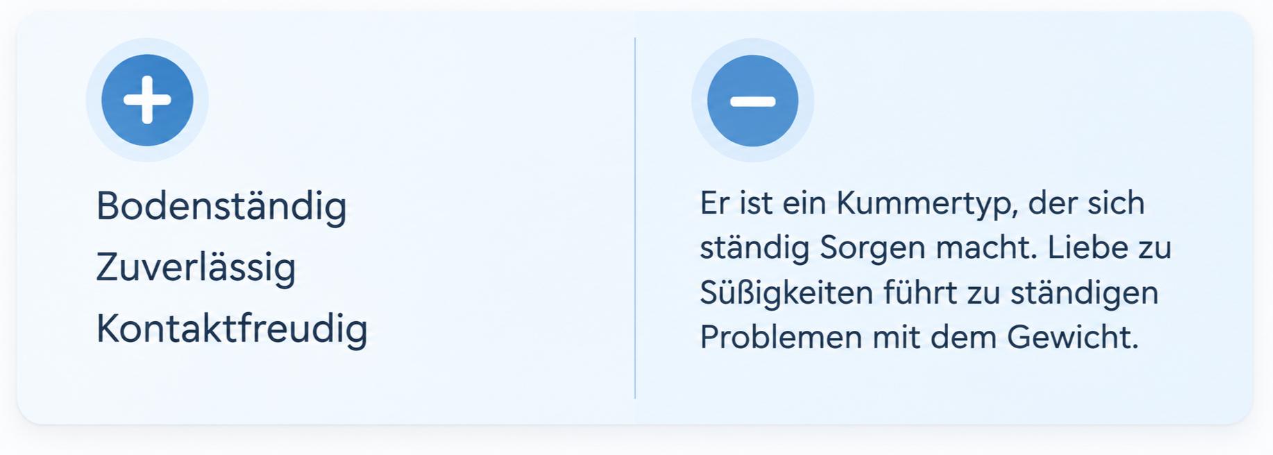 „Milz-Pankreas-Typ – Stärken und mögliche Schattenseiten: bodenständig, zuverlässig und kontaktfreudig, mit Tendenz zu Sorgen, Selbstvernachlässigung und Problemen mit Abgrenzung.“
