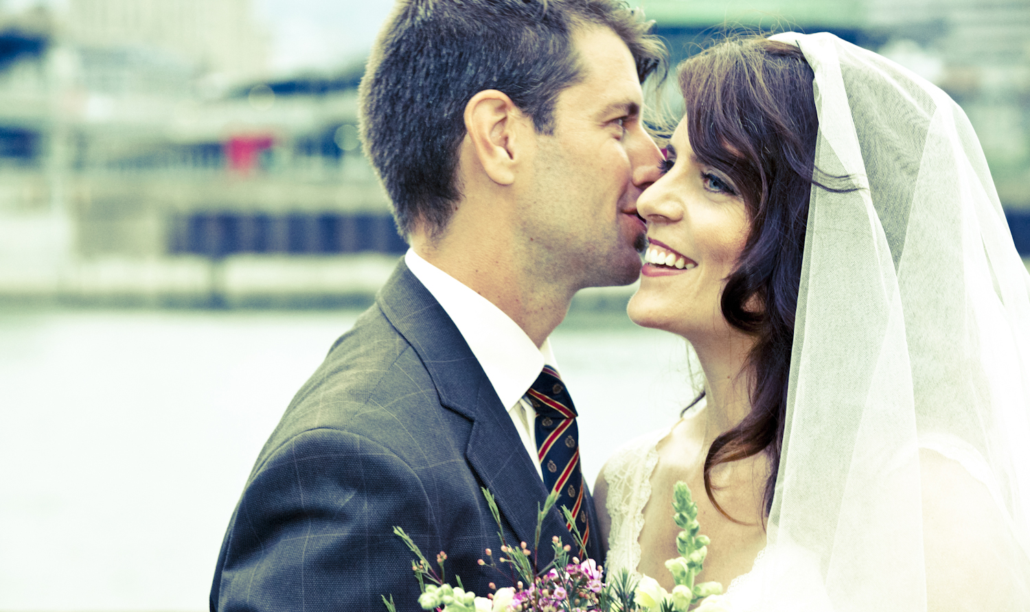 bride and groom just married montreal wedding photography
