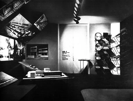 Sala 5 della Deutsche Werkbund Ausstellung, Grand Palais Parigi 1930 - Walter Gropius con Herbert Bayer