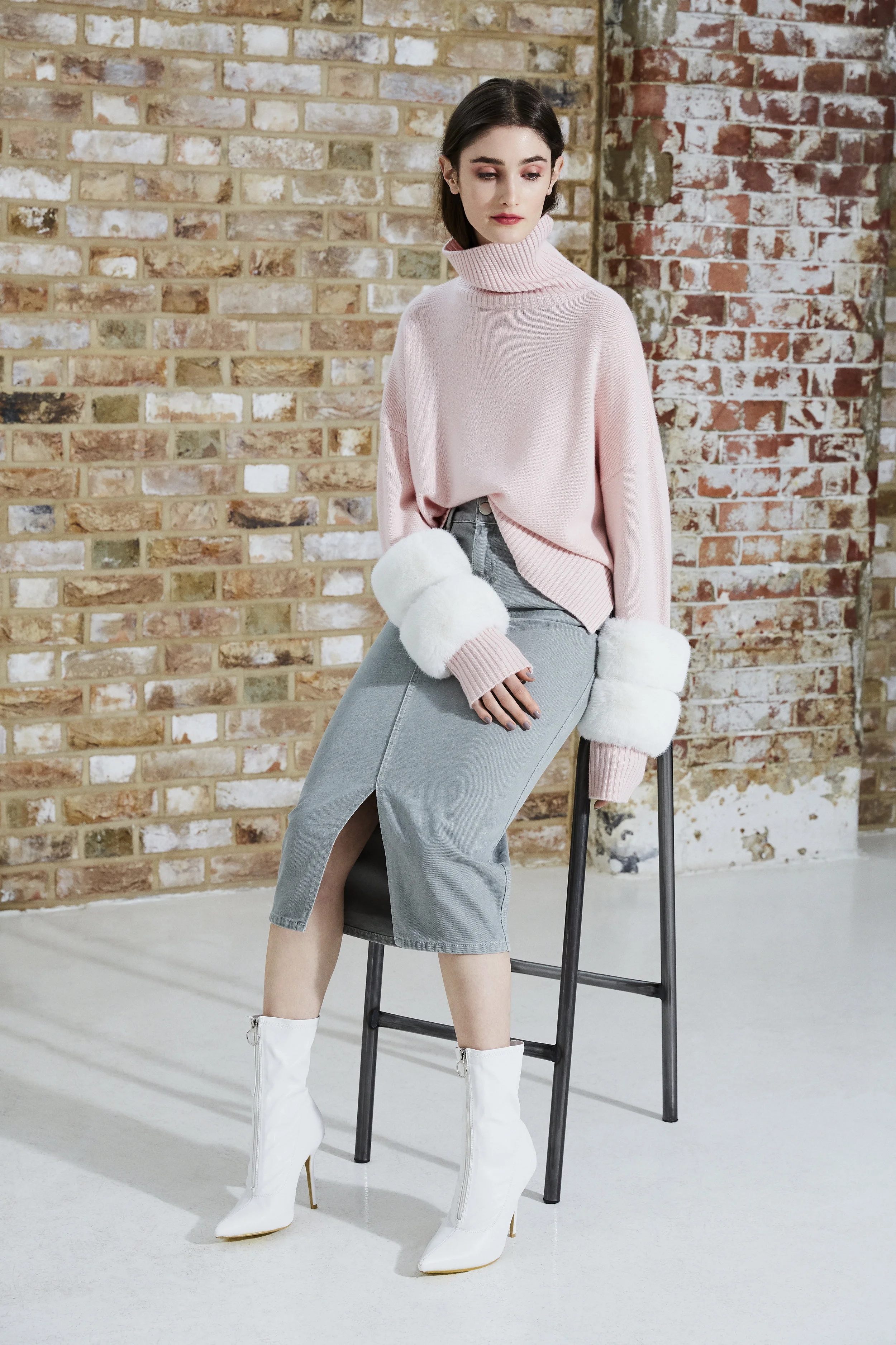 Pink Faux Cuff Sweater.jpg