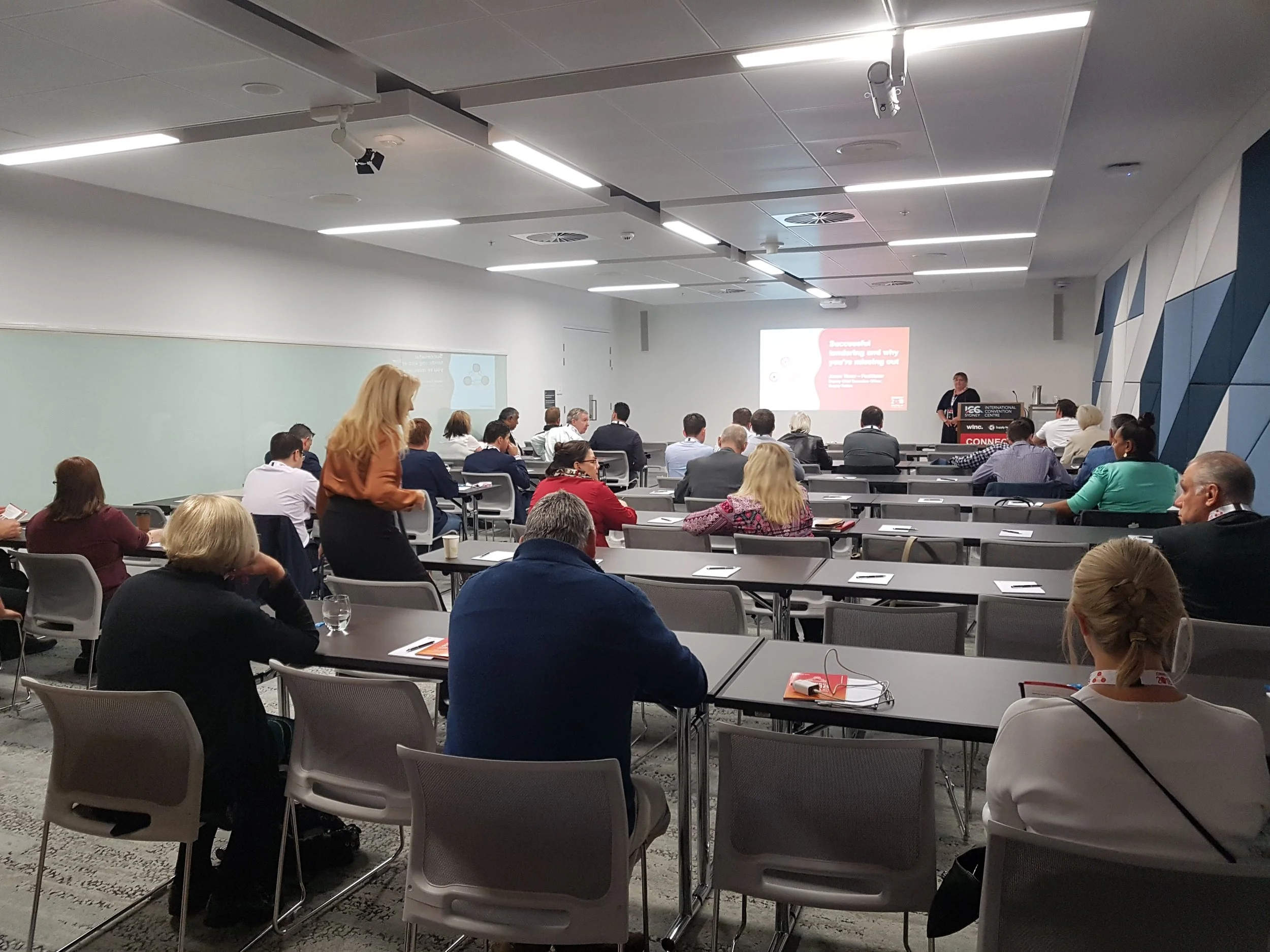 Workshop participants preparing for the session to start