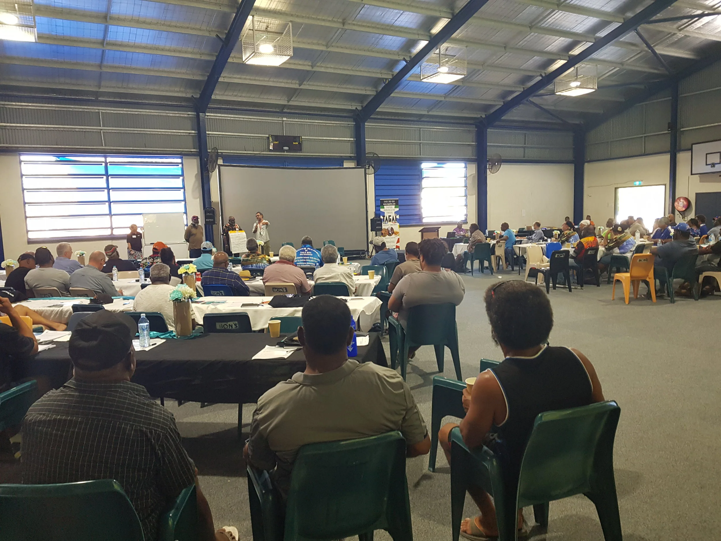 Fisheries Summit participants working together