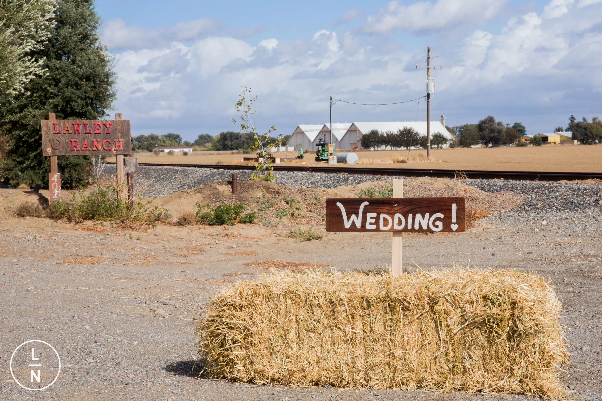 Hand painted signs like these could be found throughout the wedding.