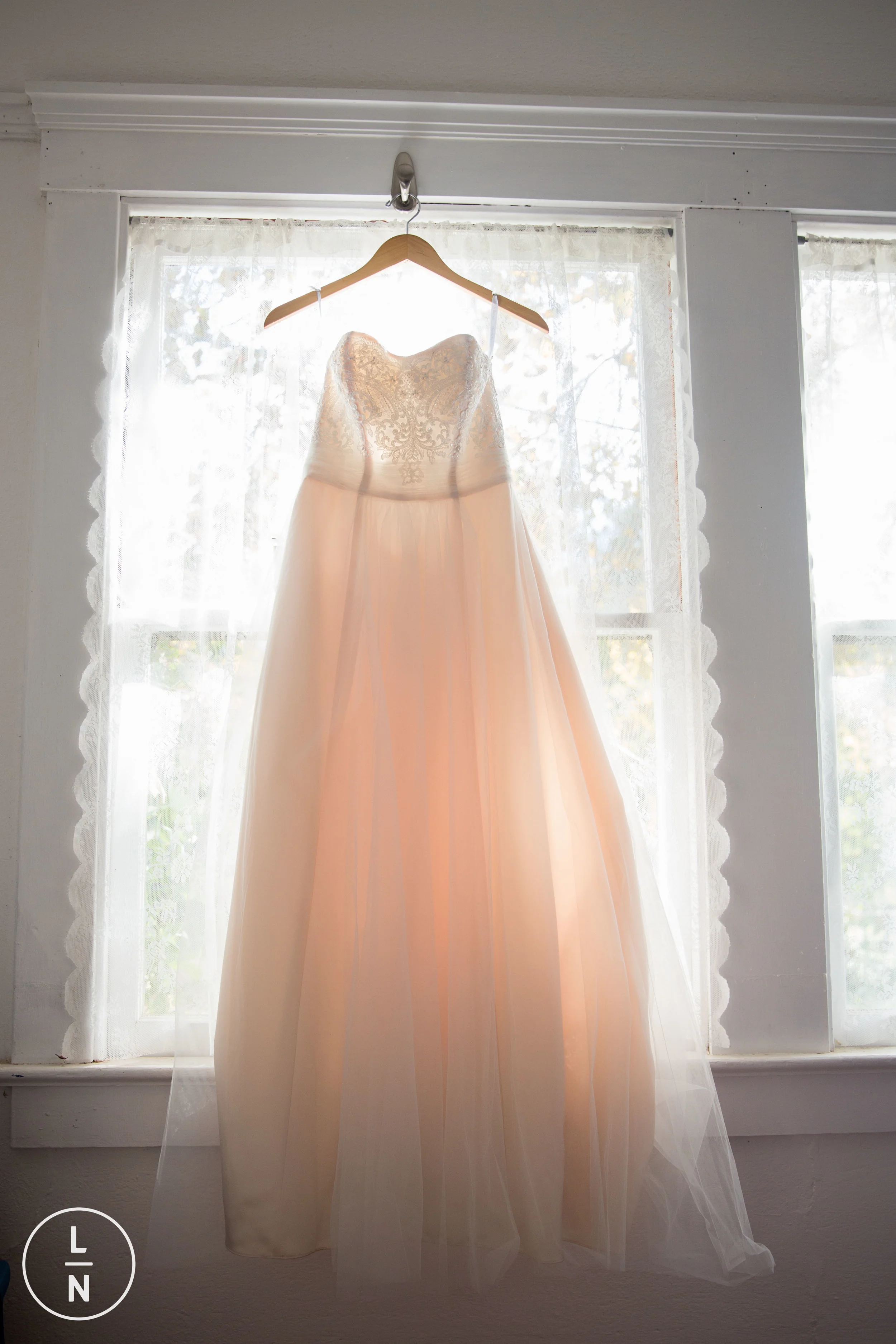 Dana's dress was so beautiful with the champagne tint and lace details