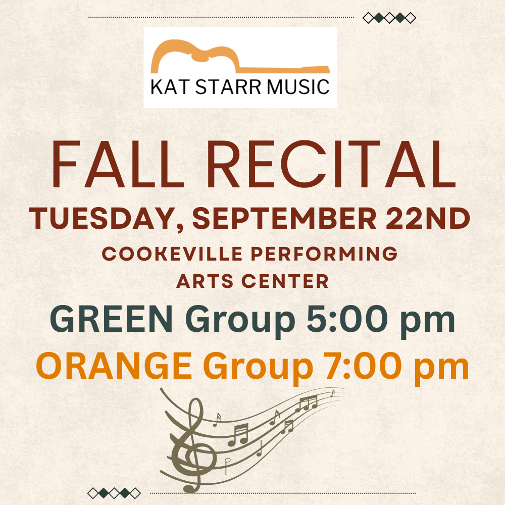 KSM Fall Recital - Studio Closed - Re-opens SEP 24