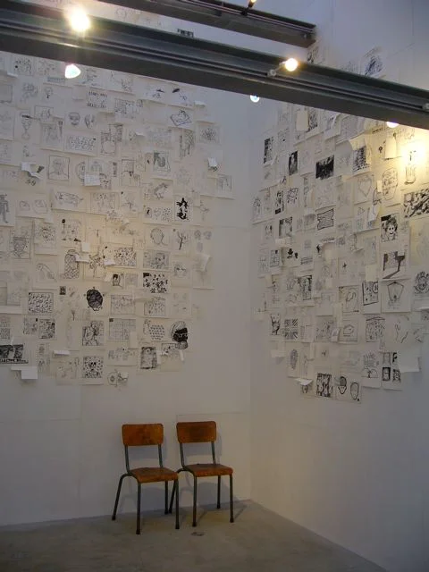 WERK No.16: Joe Magee Special INSTALLATION in collaboration with ROCKET (Tokyo), 2008 Exhibition of drawings. Following on from the publication of the award winning WERK No.16 by Theseus Chan's WORK Studio in Singapore, Tokyo's Rocket gallery invited me to present the drawings that underpinned my imagery in that book. Rocket, 28 Nov - 23 Dec 2008. 6-9-6 Jinguumae, Shibuya-ku, Tokyo 150-0001, Japan