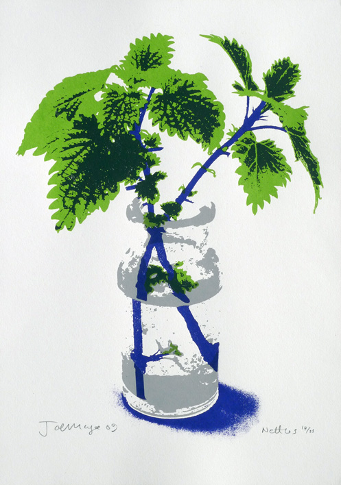 Nettles Date printed 2009 Price £395 SOLD OUT Print type Silk Screen Print Number in edition 25 Colours: 2 Paper type Malago (by Arboreta). Off white. 320g/m2 Paper size SRA2 (640x450mm) Signed By artist in pencil Production information: Hand printed