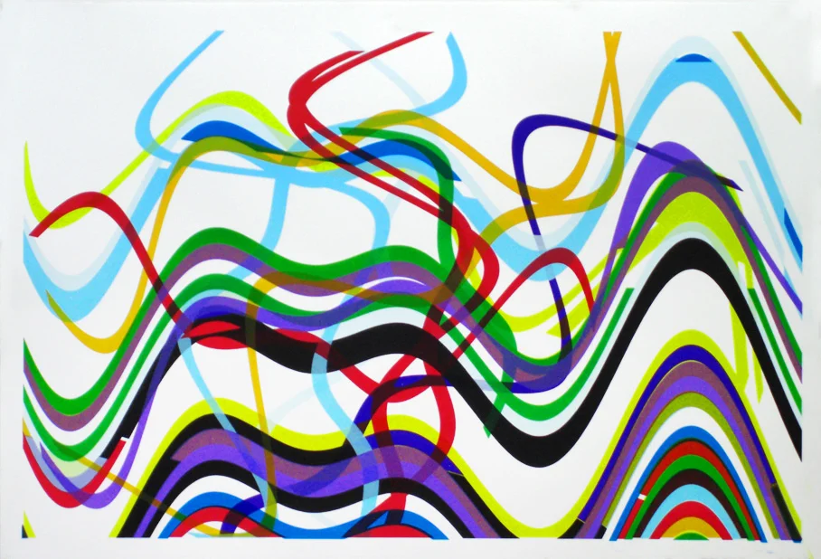 Scatter Date printed 2008 Price £500 Print type Silk Screen Print Number in edition 100 Colour Ten colours Paper type Somerset Satin, white, deckled edge. Paper size A0 Image area 108 x 70cm Signed By artist in pencil