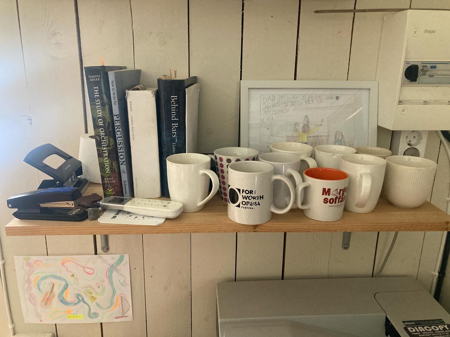 You know I&rsquo;m really busting my ass when the coffee mugs pile up in the studio. #composer #opera