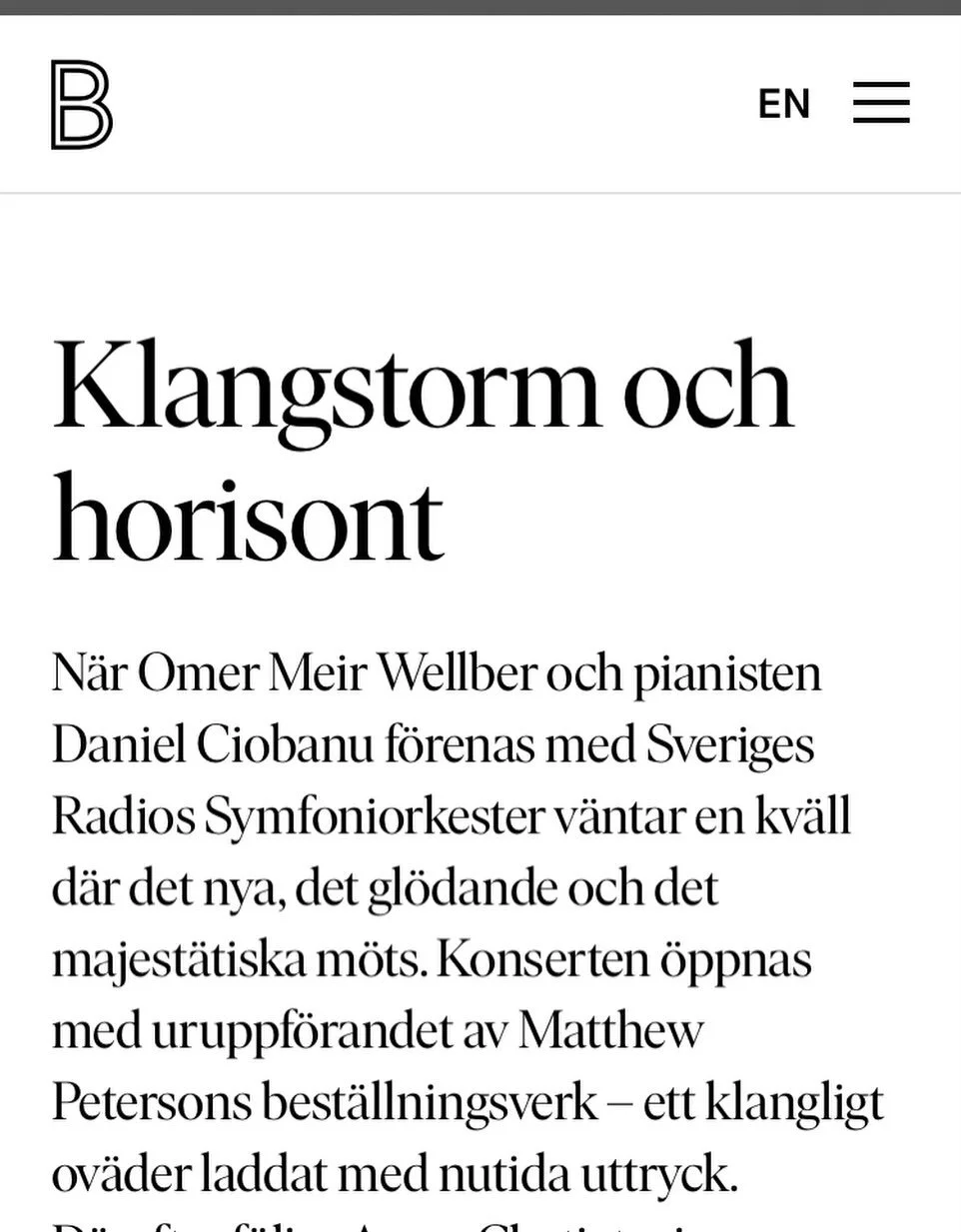 Berwaldhallen sl&auml;ppte idag biljetter till n&auml;sta s&auml;songen 26-27. Om du gillar planera l&aring;ngt i f&ouml;rv&auml;g kan du k&ouml;pa biljetter till 20-21 maj 2027 d&aring; @sverigesradiossymfoniorkester Sveriges Radios Symfoniorkester 