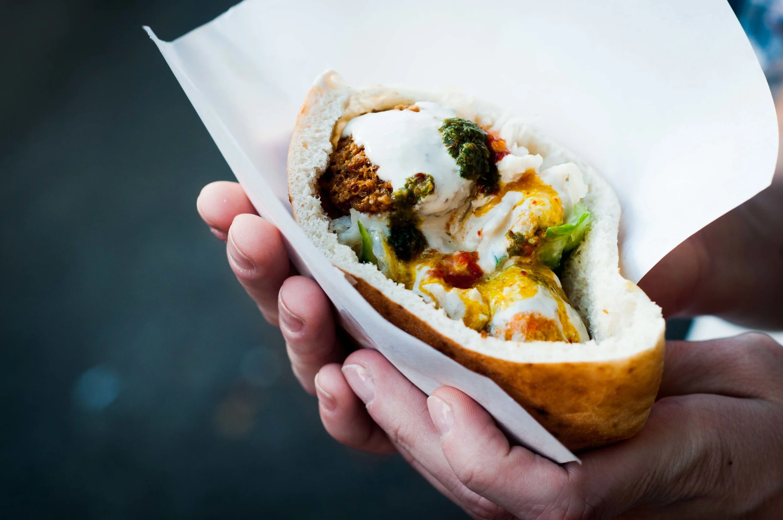 Falafel in Carmel Market Tel Aviv