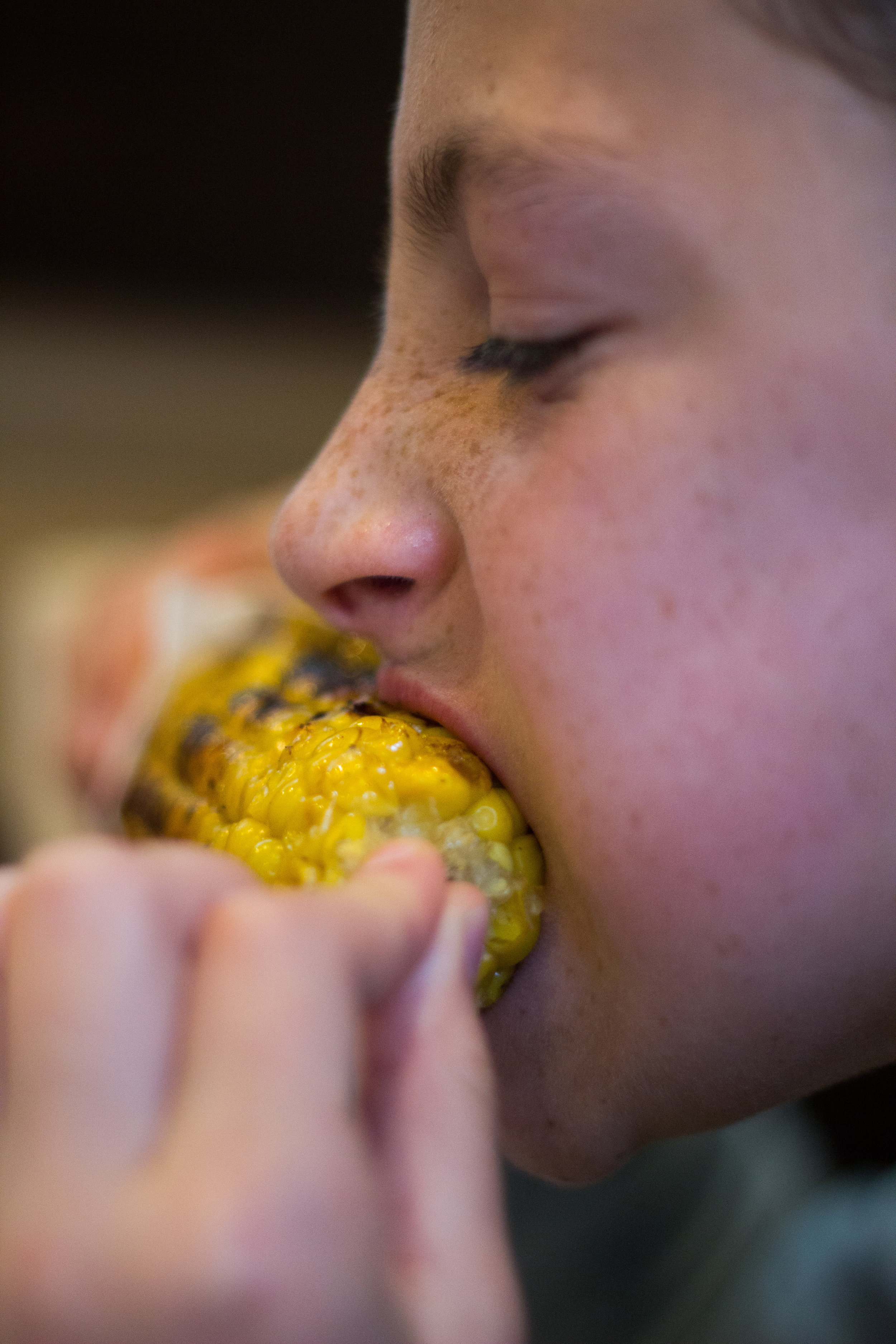 Grilled corn on the cob at the yakitori joint in Kichijoji.