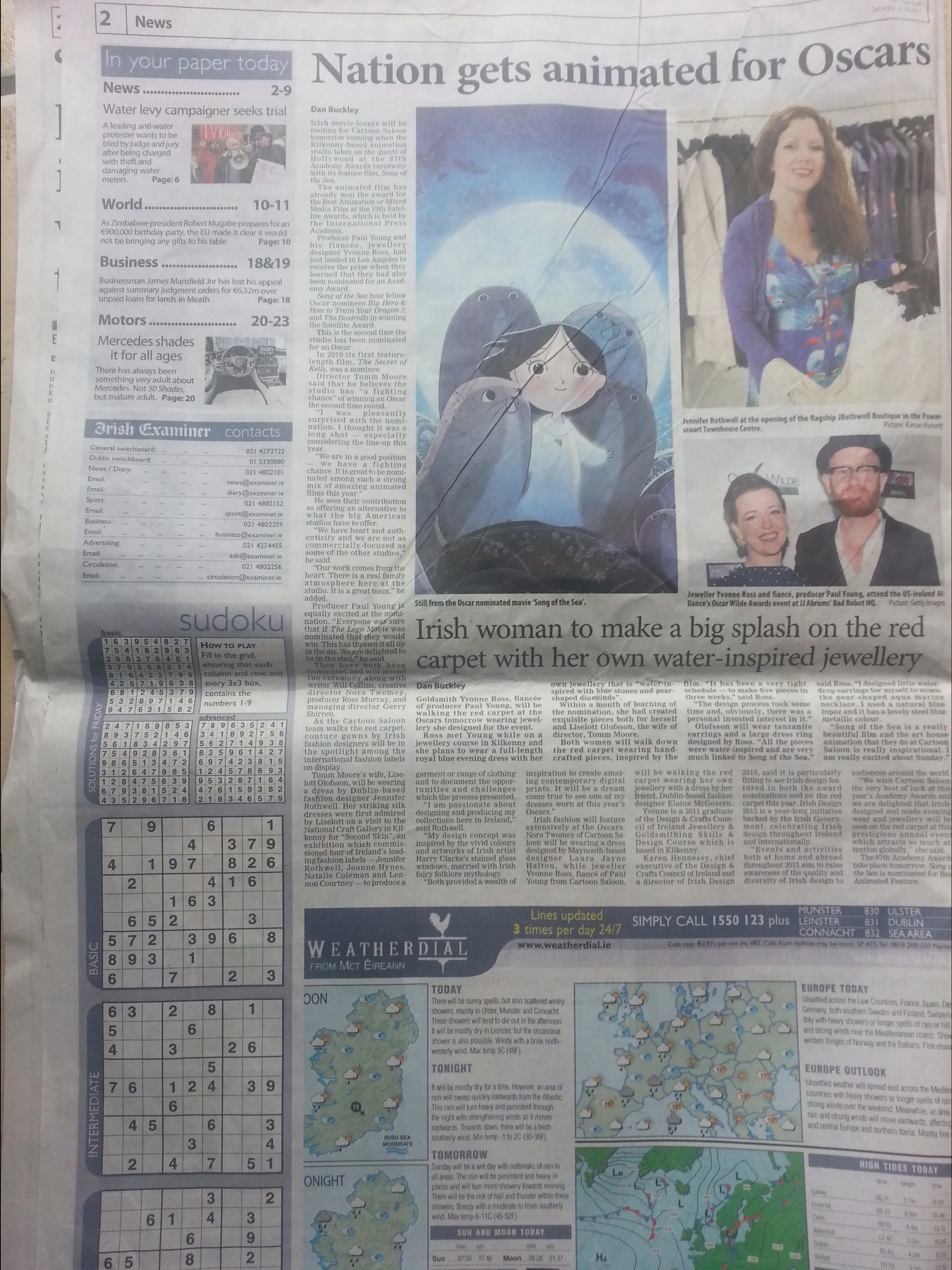 Irish Examiner 21-02-2015