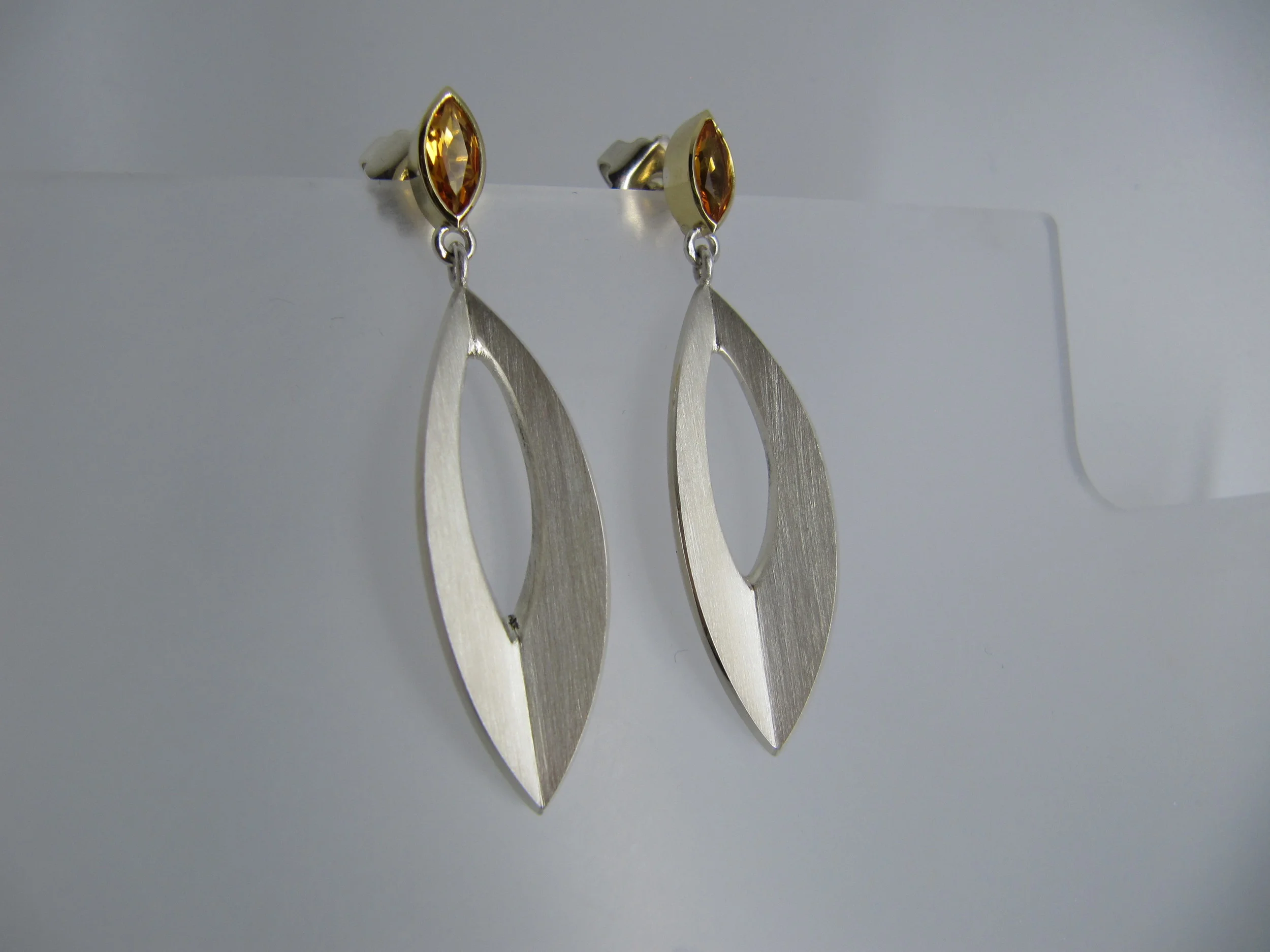 Silver & Gold Leaf Earrings
