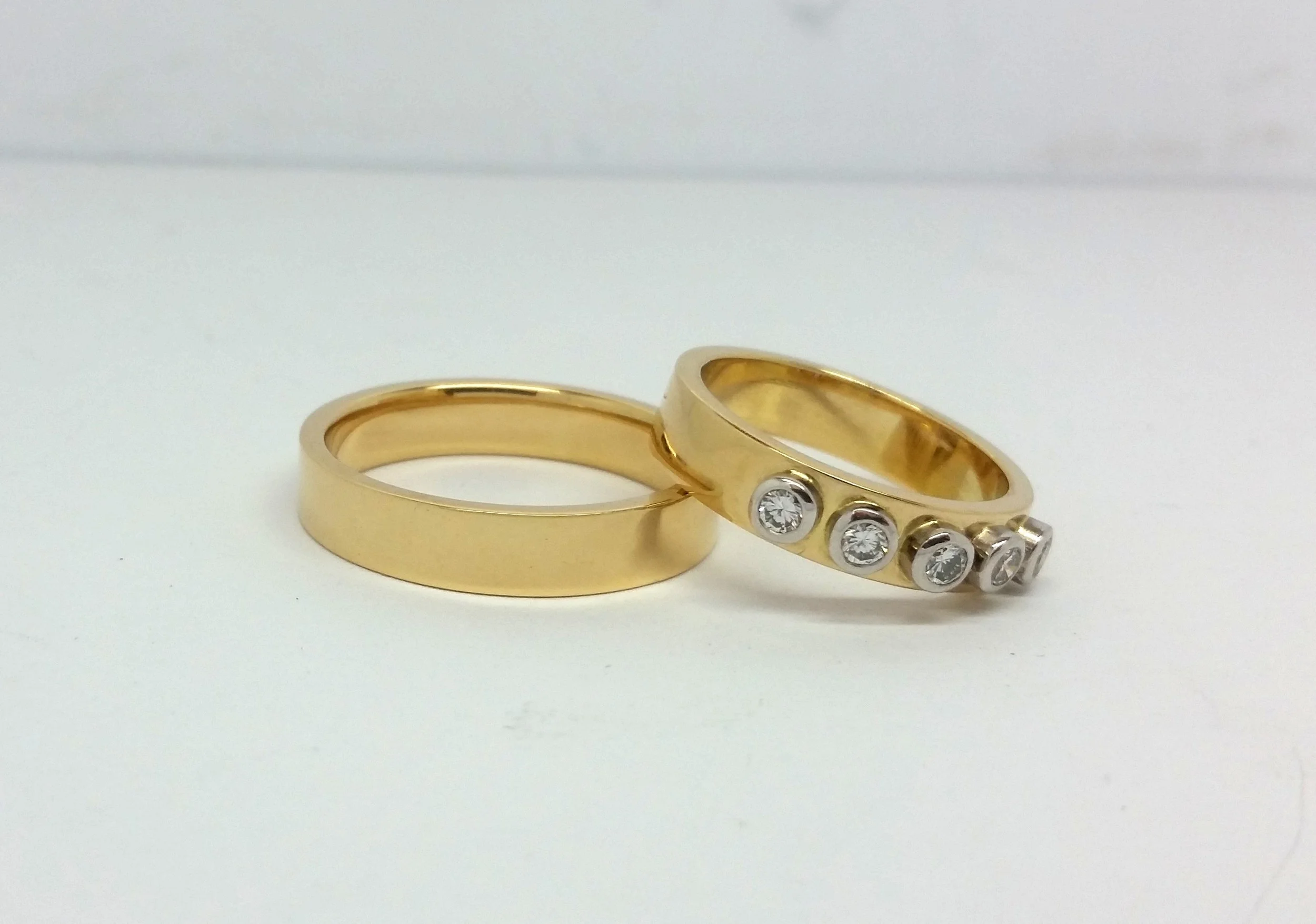 Wedding band set