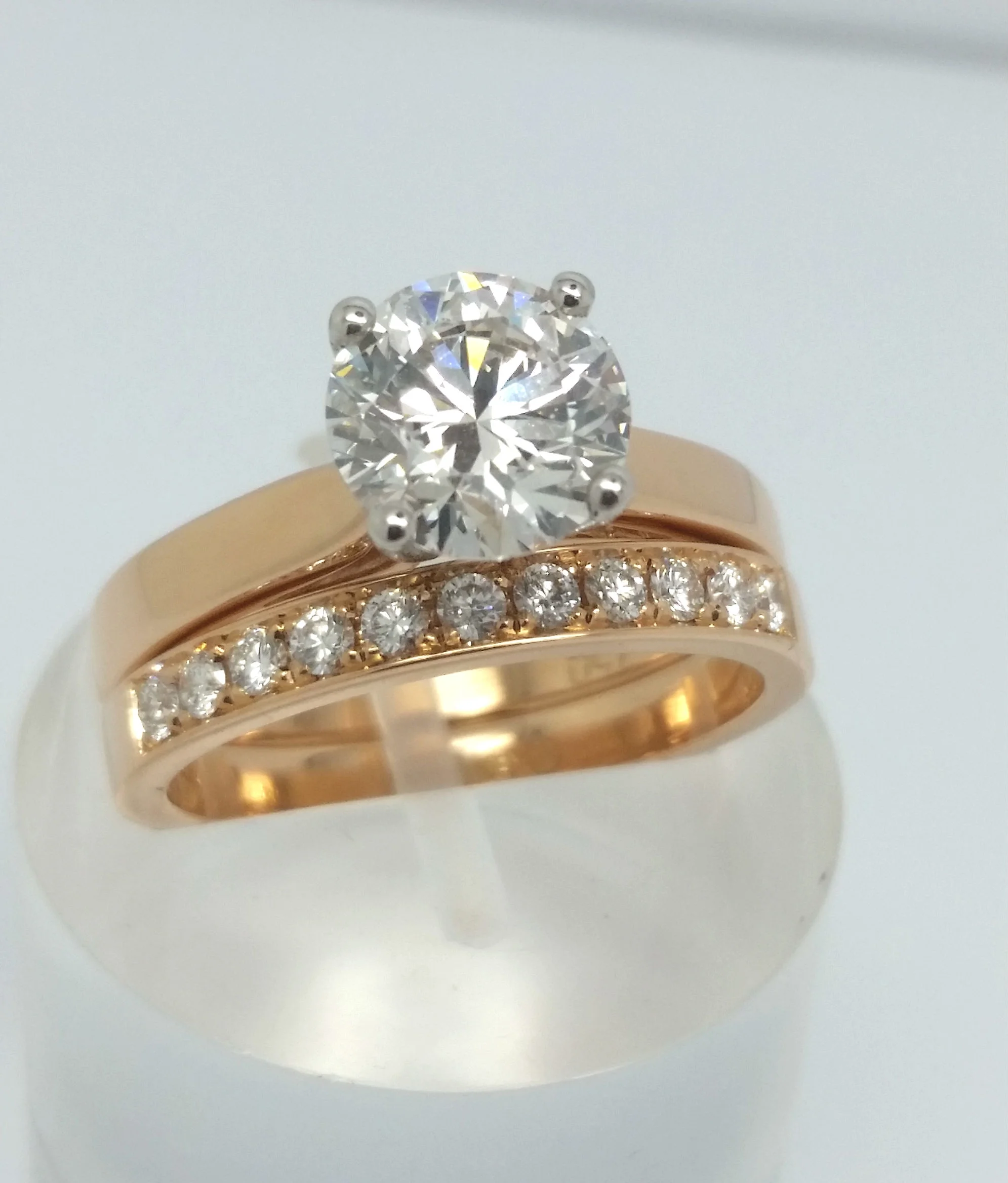 18ct Rose gold set