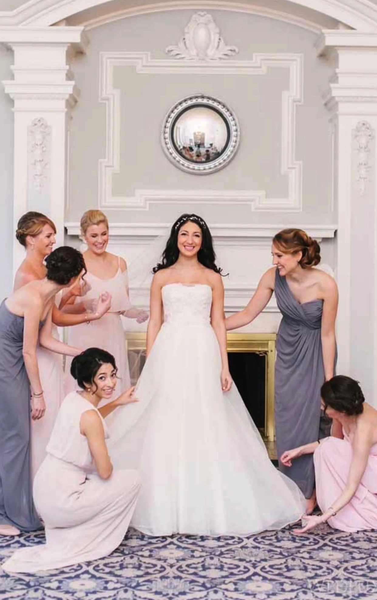 Carolyn gown on lovely bride Sara featured in Wedluxe Magazine