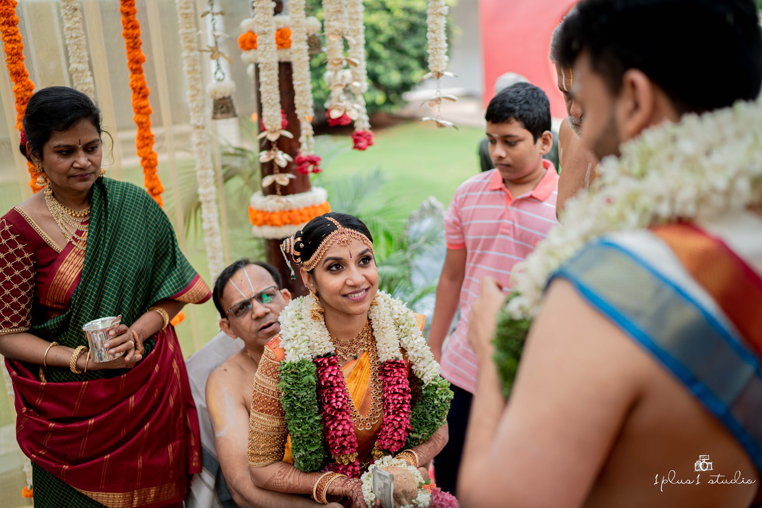 An Intimate Iyengar Tamil Brahmin Wedding With All Rituals At A Farm House  In Bangalore  1Plus1 Studio