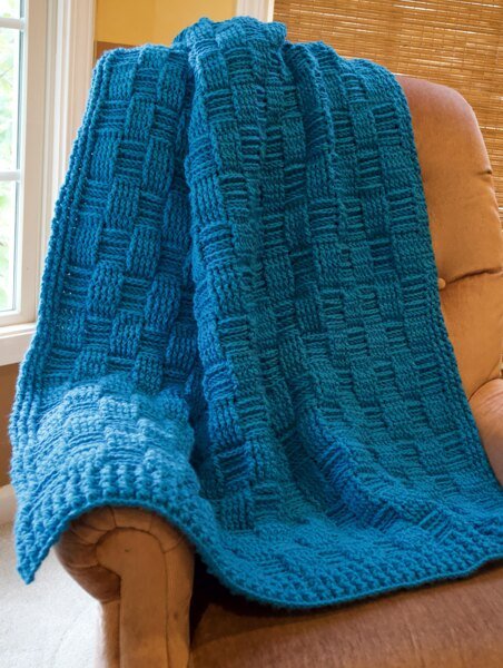 Easy Basketweave Lap Blanket