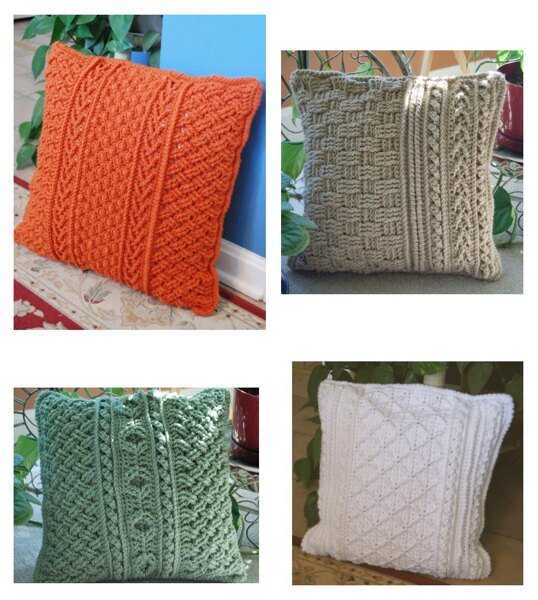 Aran Afghan Matching Pillows