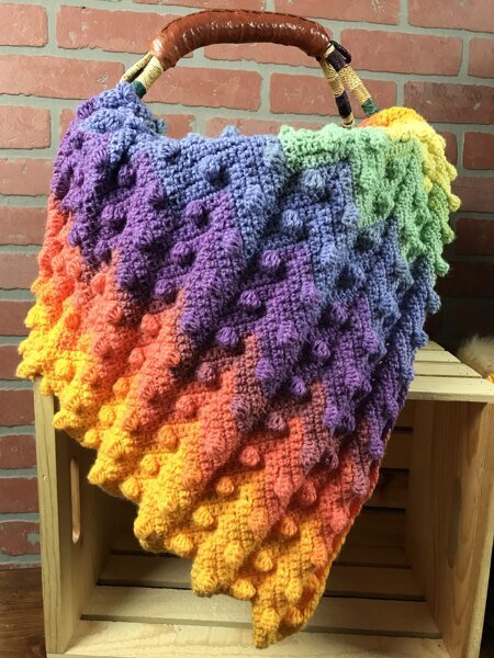 Easy Ripple &amp; Bobbles Baby Blanket