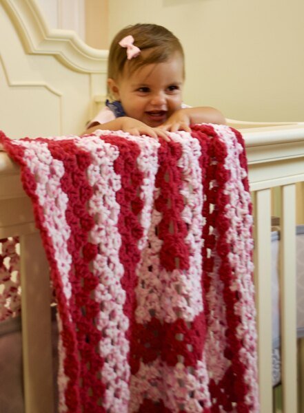 Rectangle Granny Square Baby Blanket