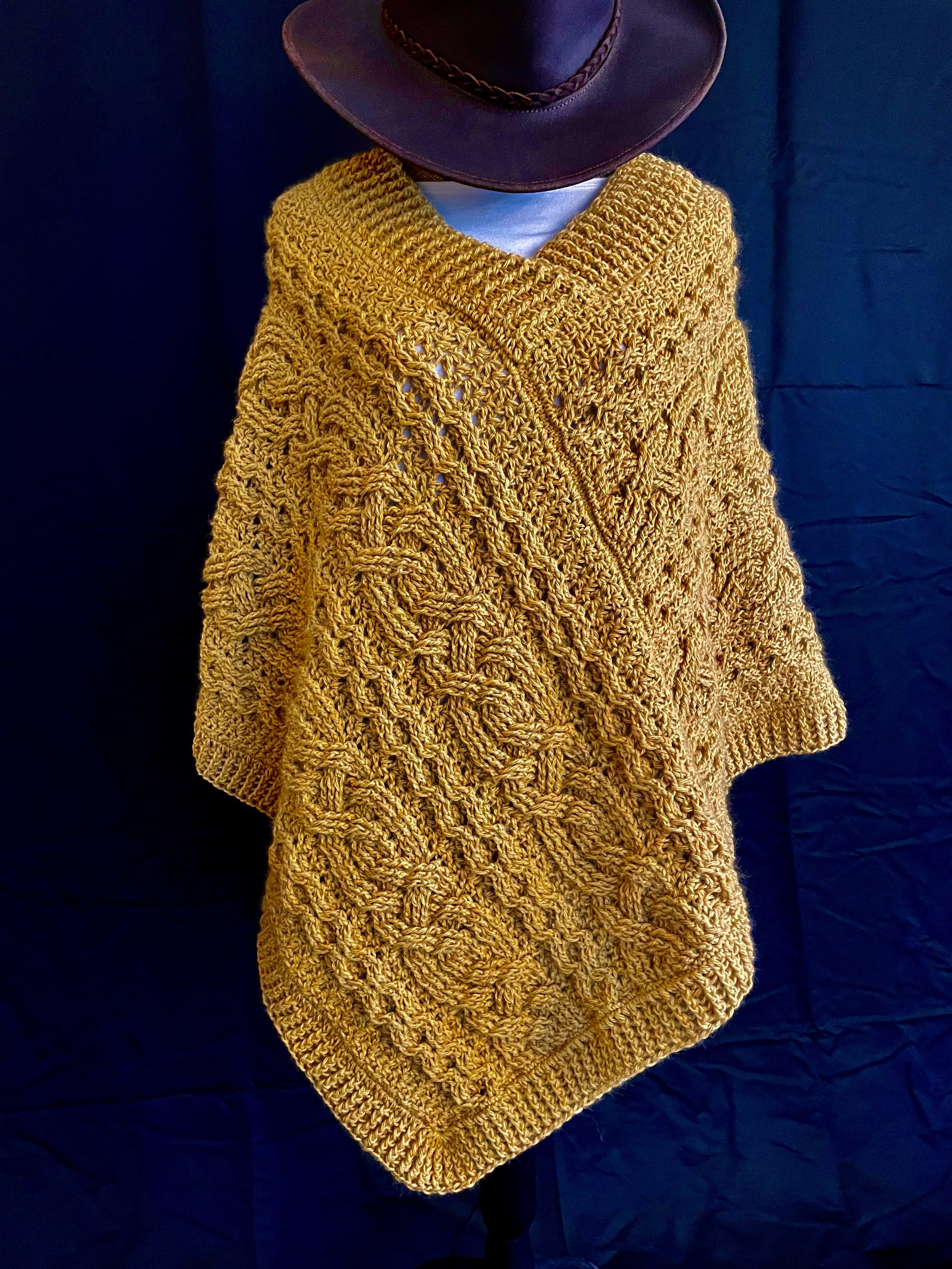 Bonnie's Wandering Cabled Poncho
