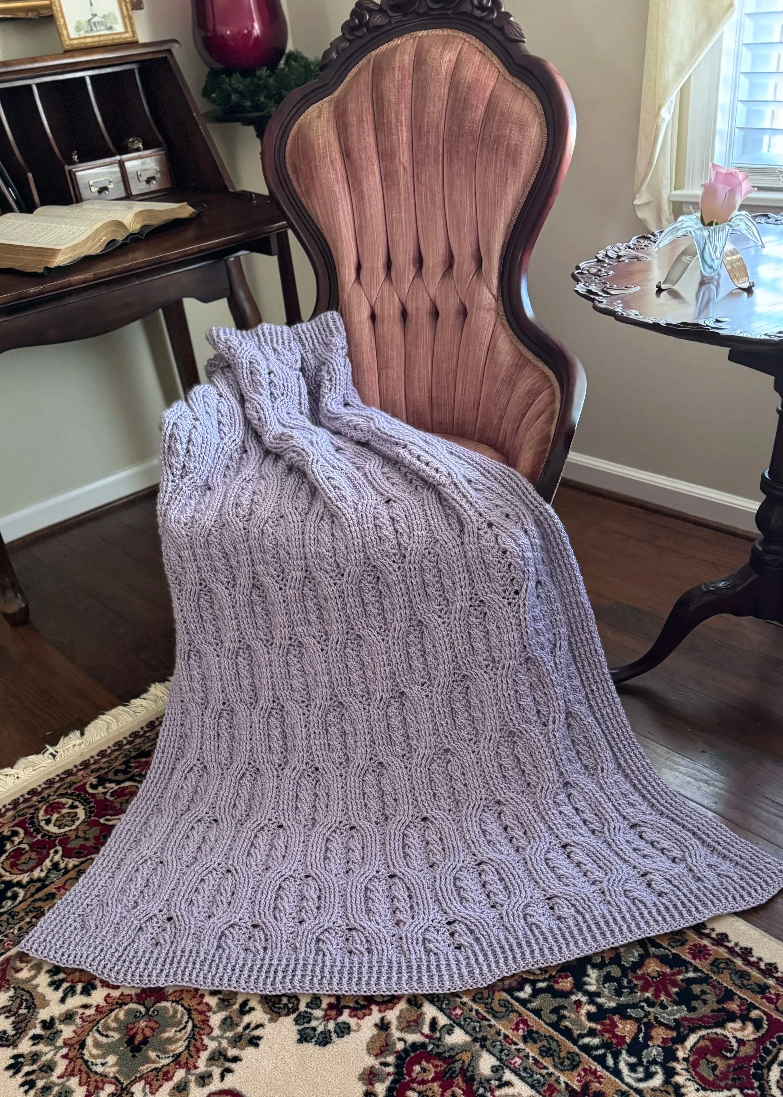Wisteria Cabled Throw
