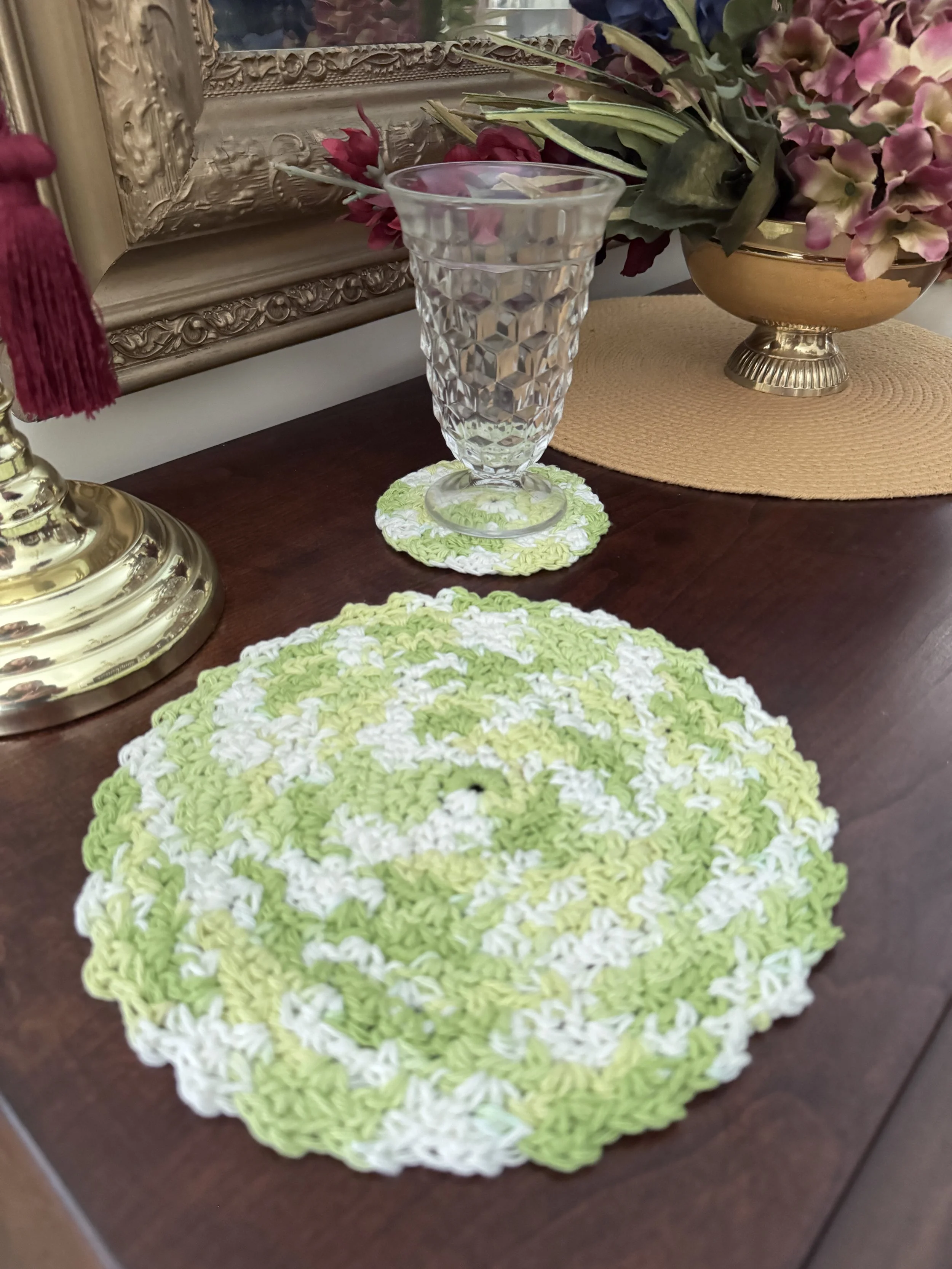 Round Wattle Stitch Dish Cloth