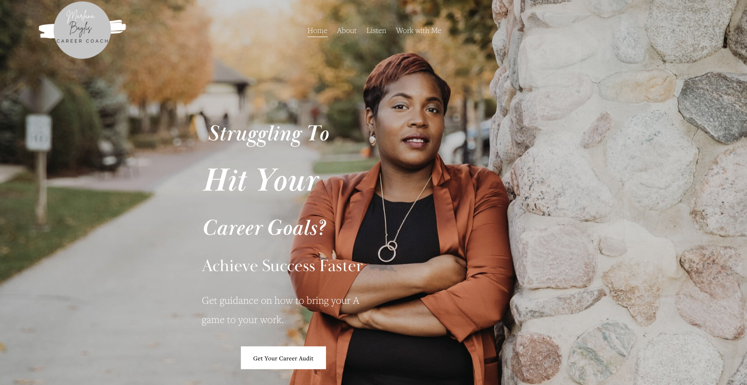 Marlana helps black women professionals to stop working outside of their unique alignment and advance their careers. She worked with me in 2020 to clarify her niche.