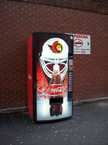 Senators Branded Coke Machine (Downtown Ottawa).jpg