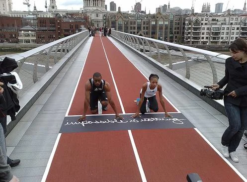 Adidas -Tyson Gay Event - London '07 - Millenium Bridge....JPG