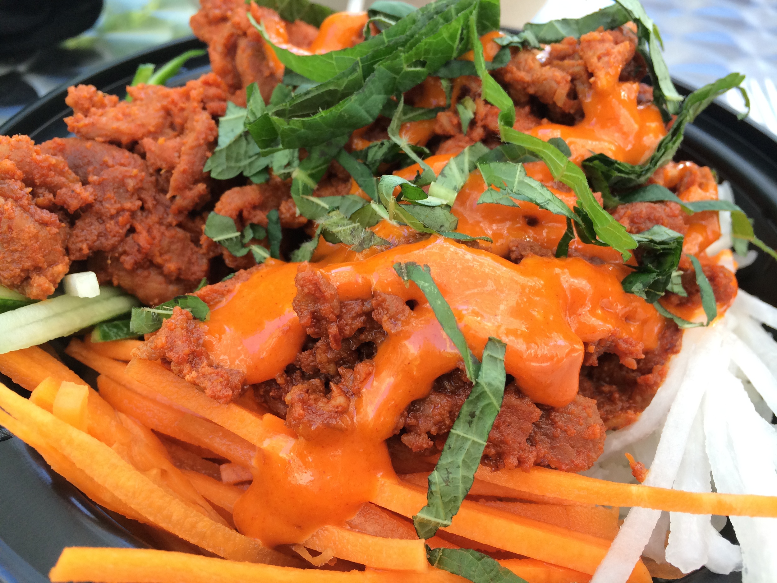 Exploring Madison Square Eats - Spicy Pork Bibimbap left my mouth on fire, but so worth it