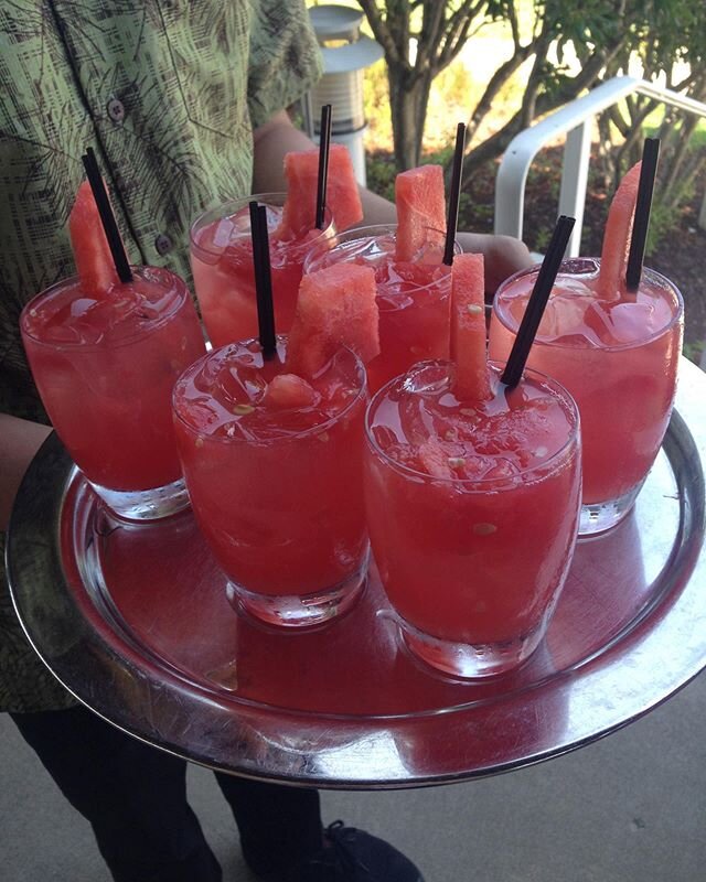 Friday flavor- watermelon crush!  It&rsquo;s 12:00 somewhere 🤪 #signaturedrinks  #specialtydrinks #weddingcocktail