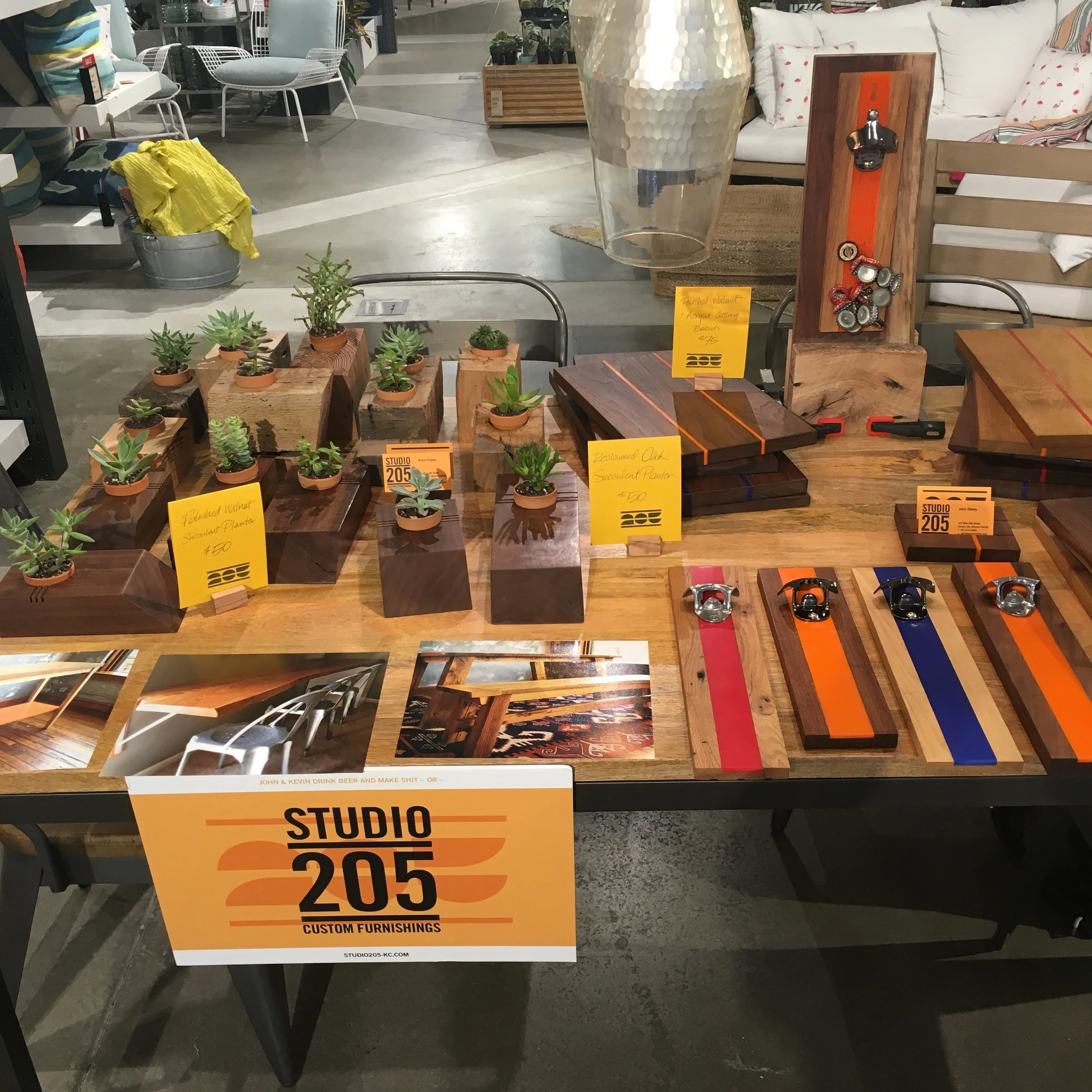 Pop-Up set up at West Elm Kansas City