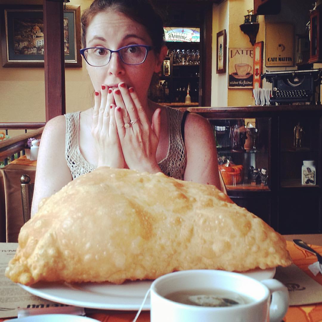 The BIGGEST empanada I've EVER seen! 