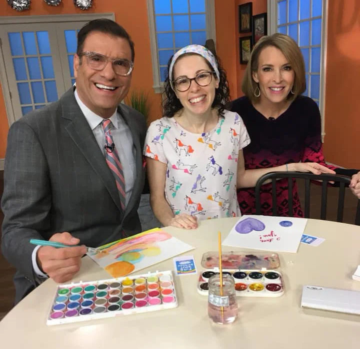 Fun Fact! Jerry continued to paint even after this segment , not letting me leave (or the next segment to start!) until he was finished with his painting.